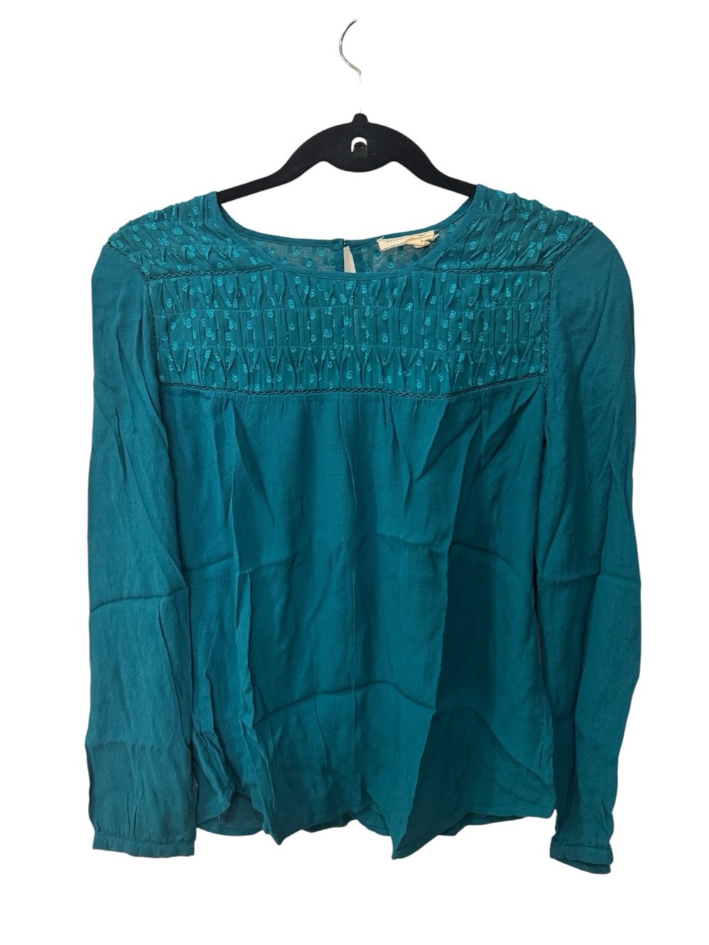 Anthropologie Meadow Rue Vivie Teal Blouse women’s size S